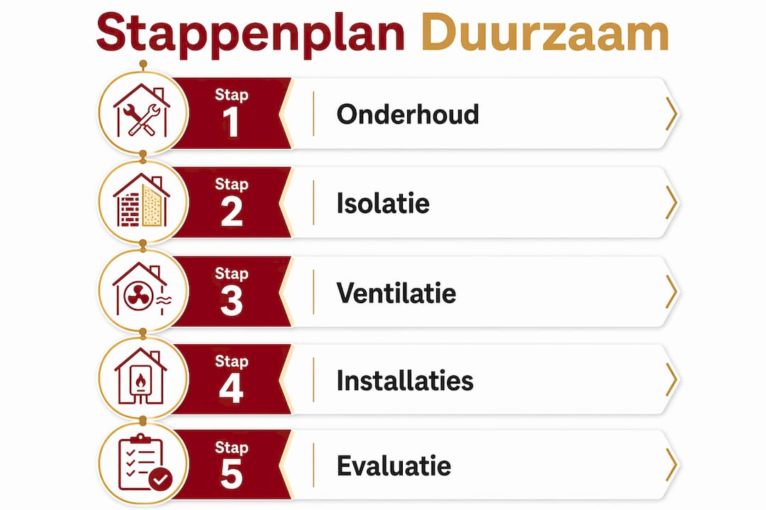 Infographic: Stapsgewijs duurzaam verbouwen
