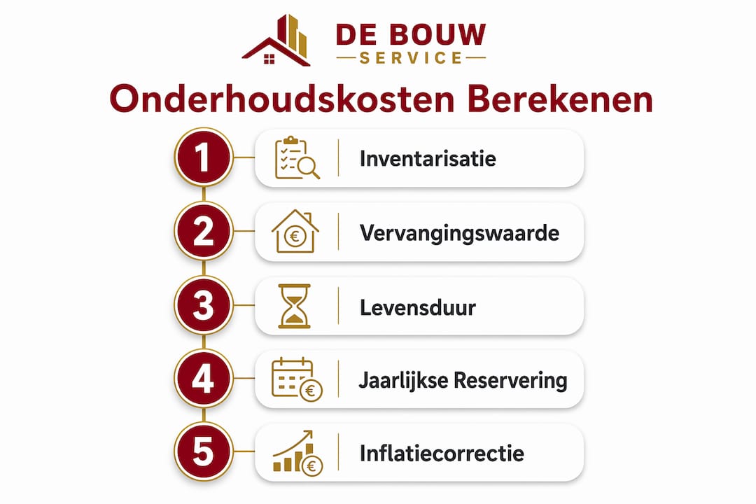 Overzichtelijke infographic: zo bereken je eenvoudig je onderhoudskosten stap voor stap