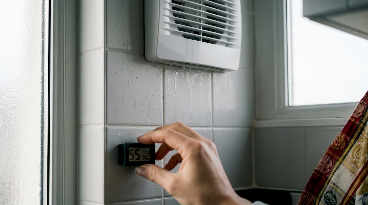 Ventilatierooster met slimme vochtmeting voor de badkamer