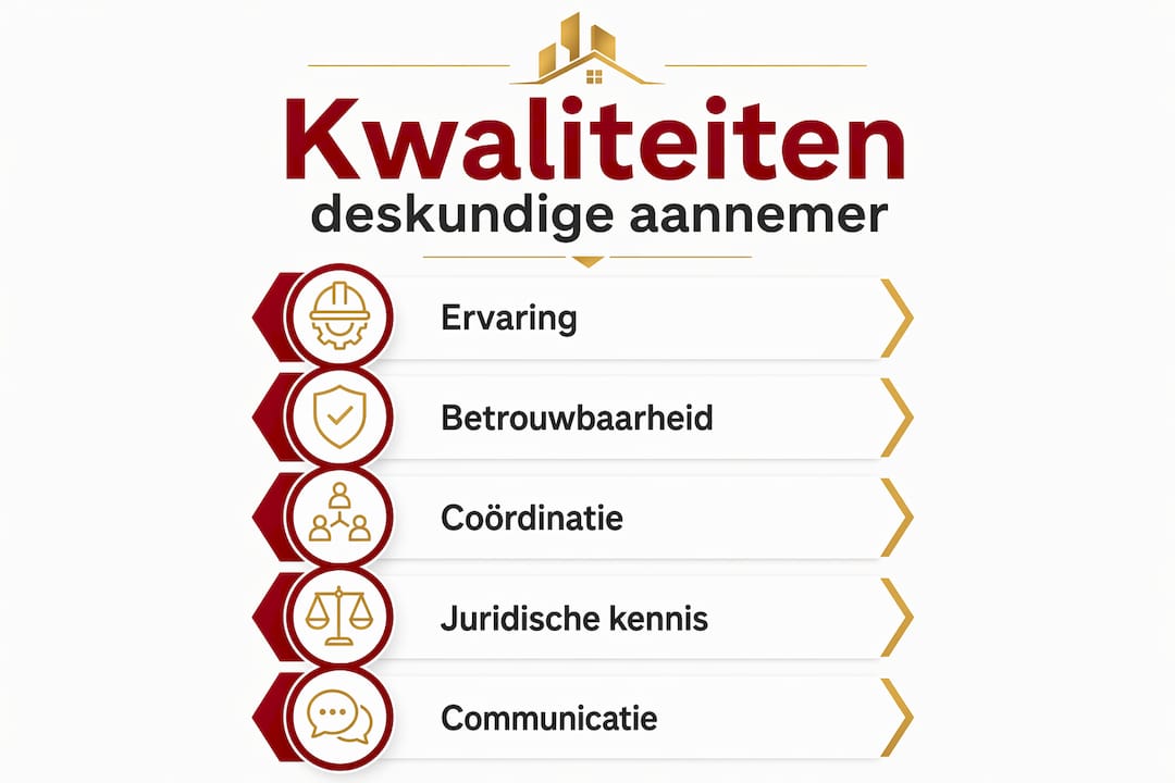 Infographic: de vijf onmisbare eigenschappen van een goede aannemer
