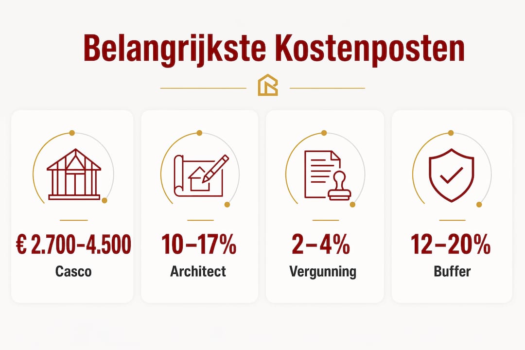 Overzicht in beeld van bouwkosten en hun verdeling in procenten