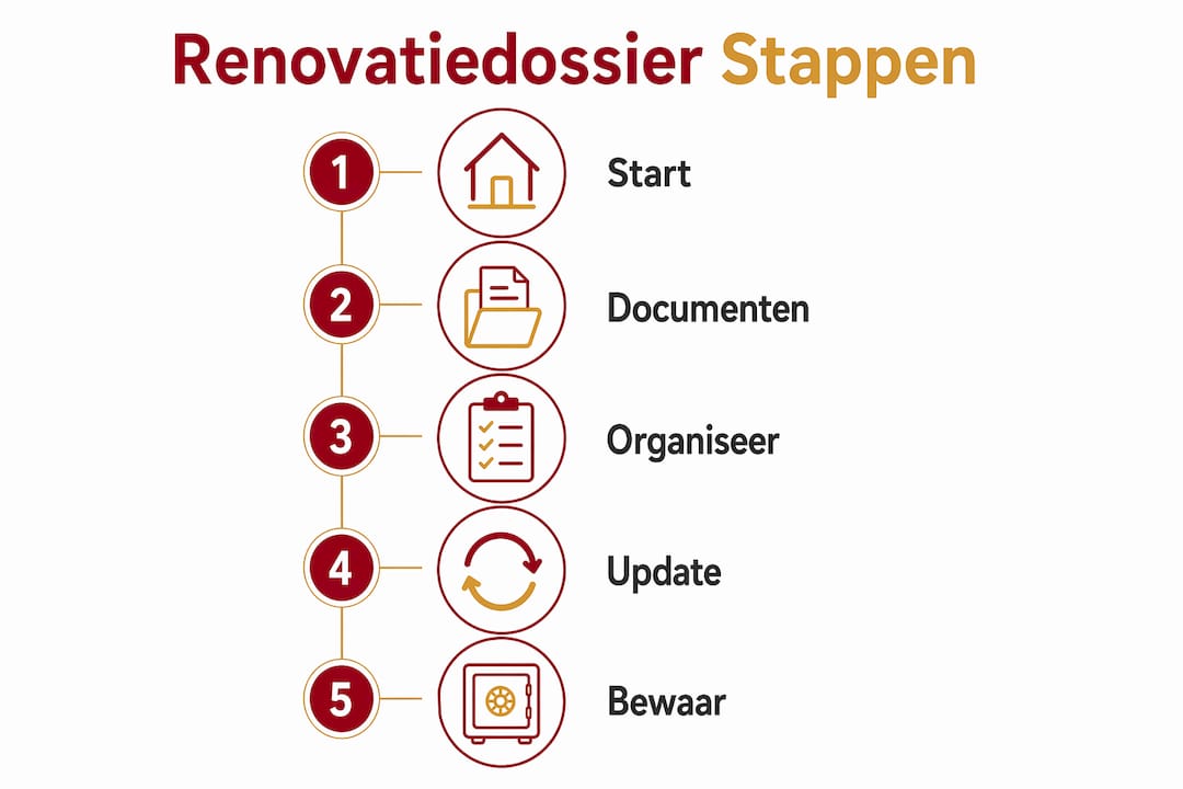 Infographic: Zo organiseer je stap voor stap je renovatiedossier