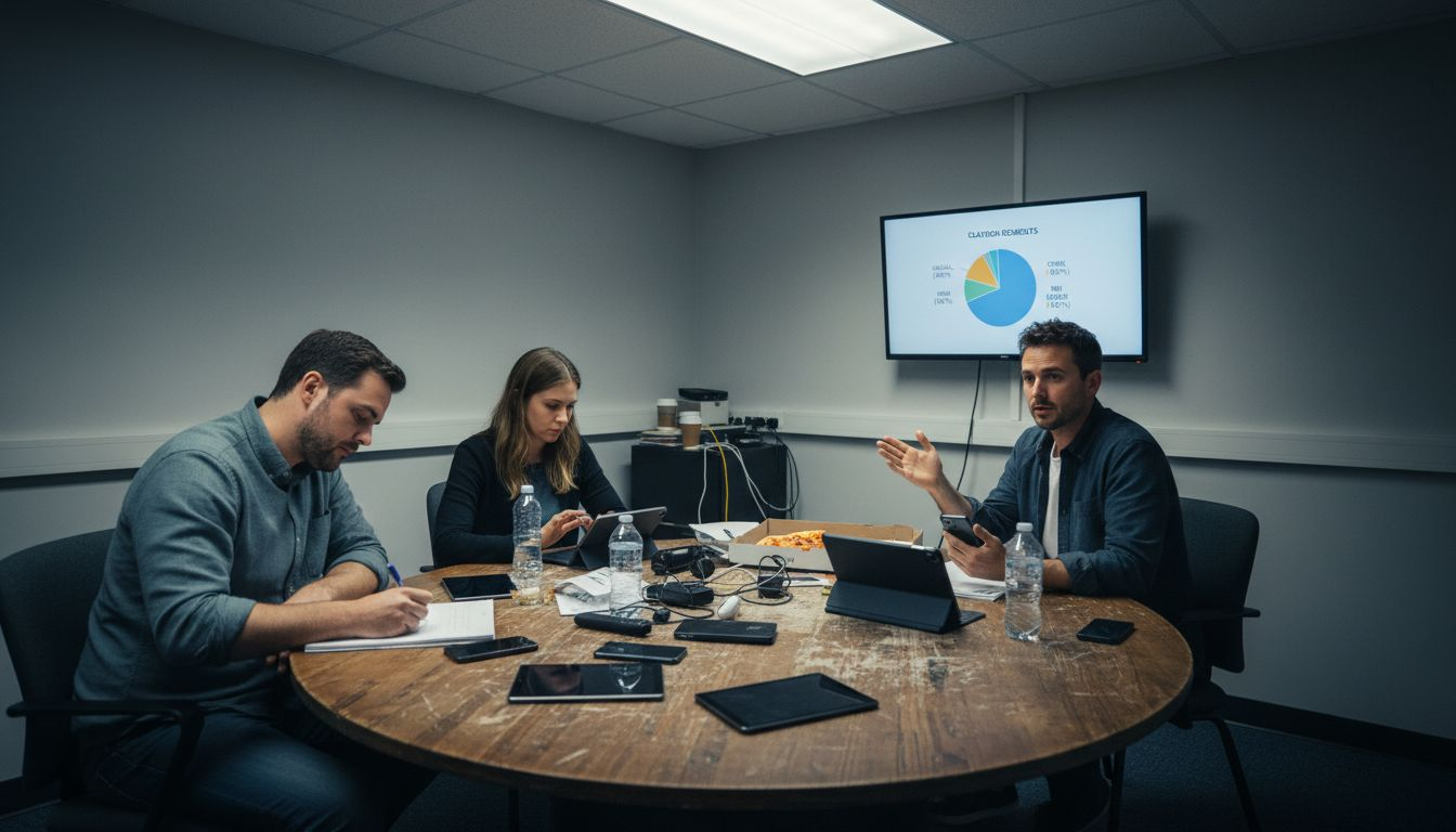 UA team discussing targeting in meeting