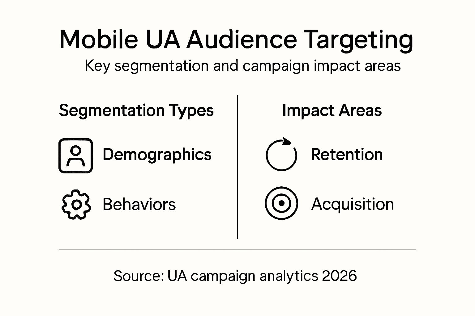 Infographic summarizing audience targeting criteria