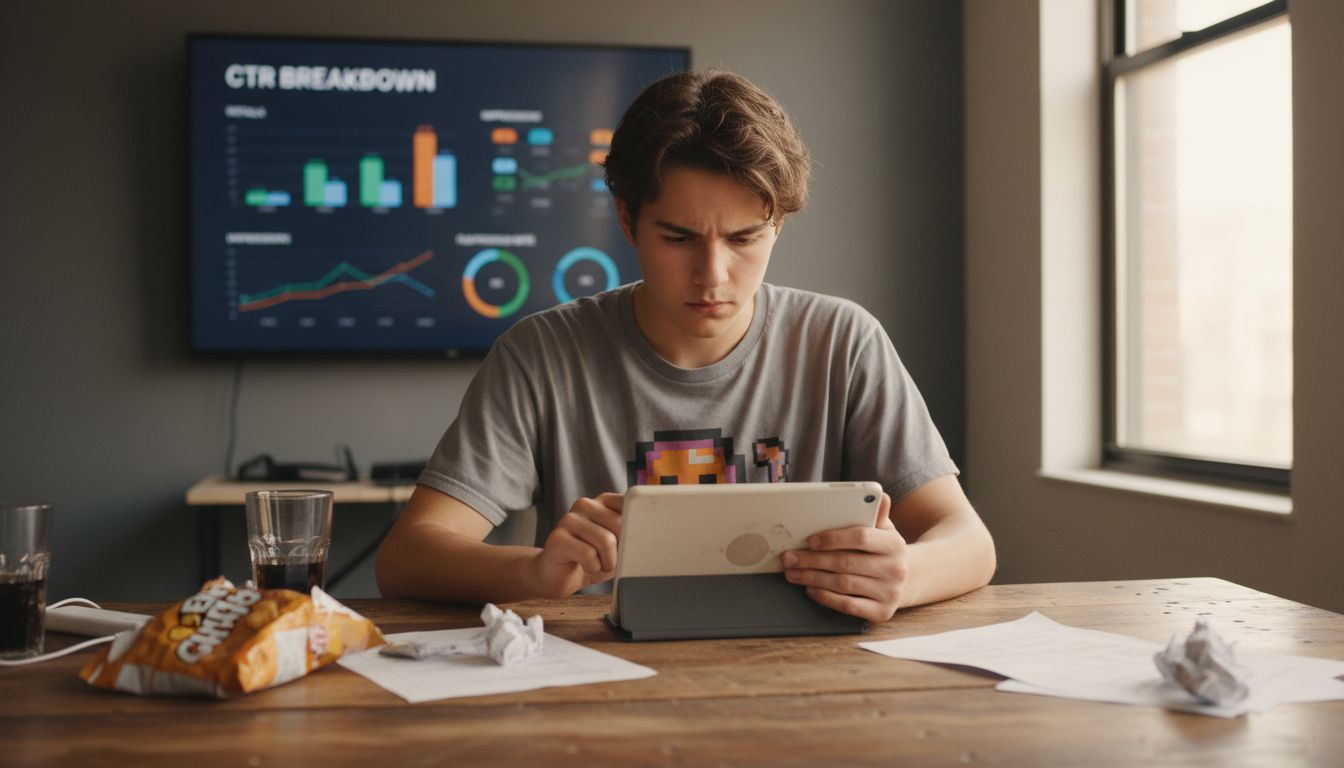 Tester interacting with playable ad demonstration