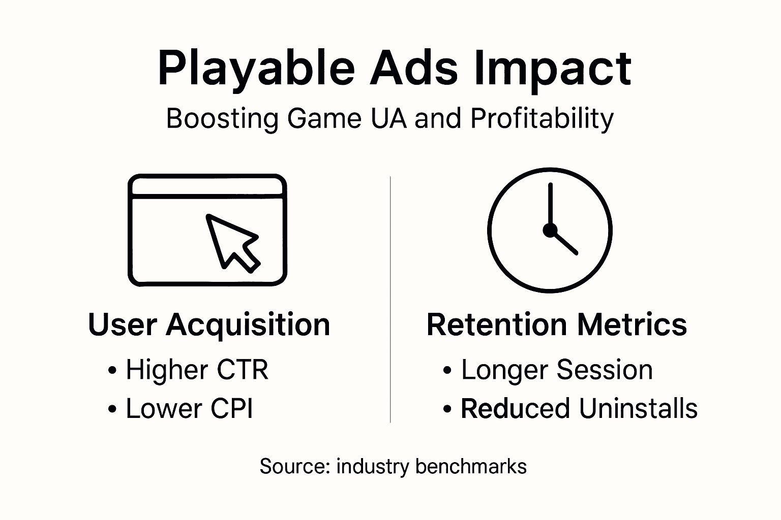 Infographic showing playable ads impact overview