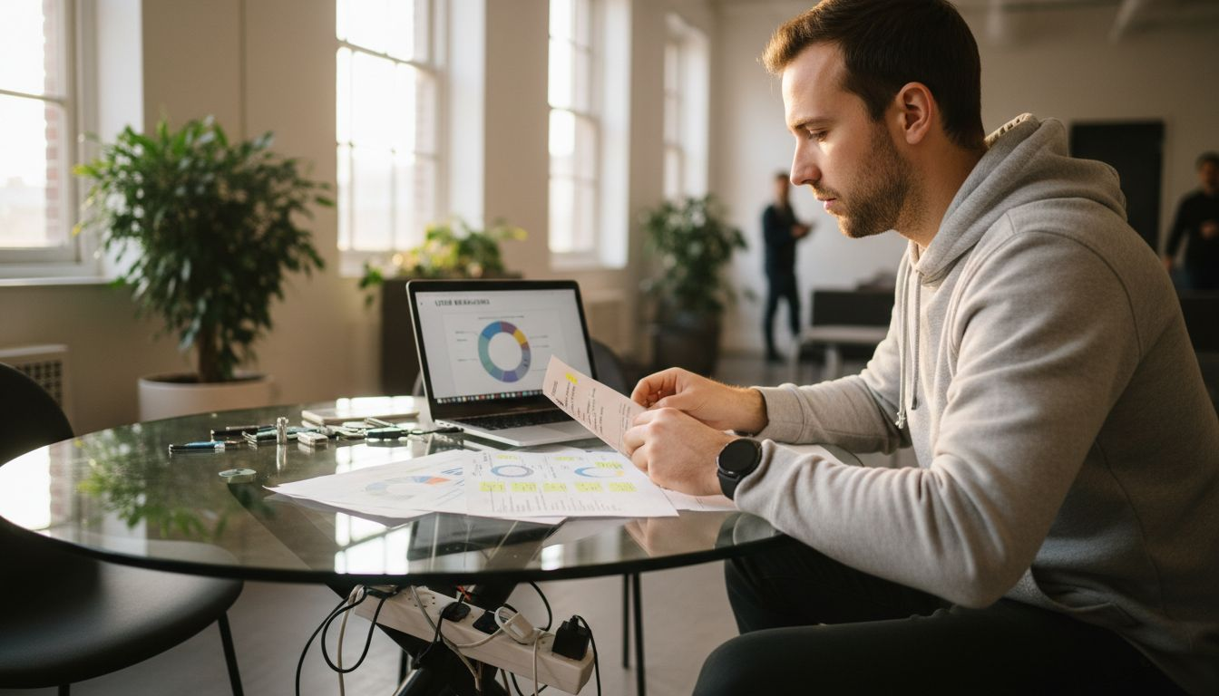 Analyst reviewing audience segmentation charts