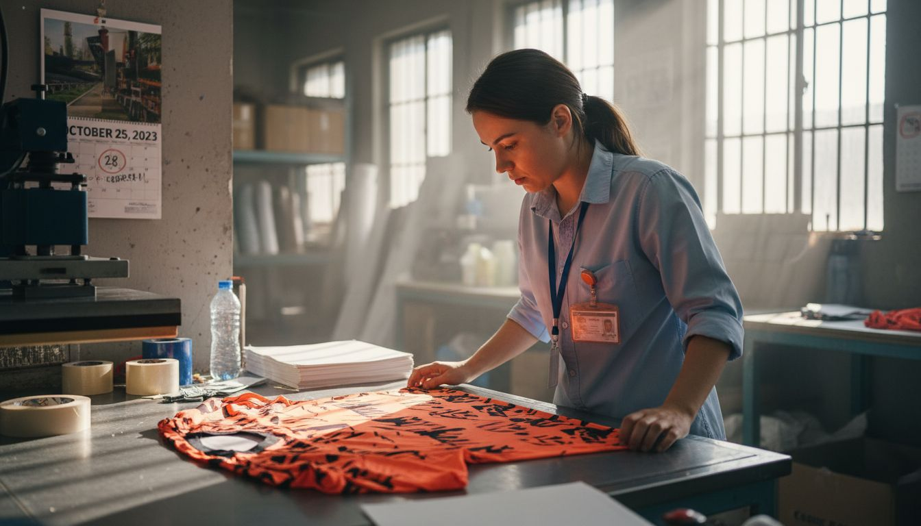 Sublimation transfer pressing onto polyester shirt
