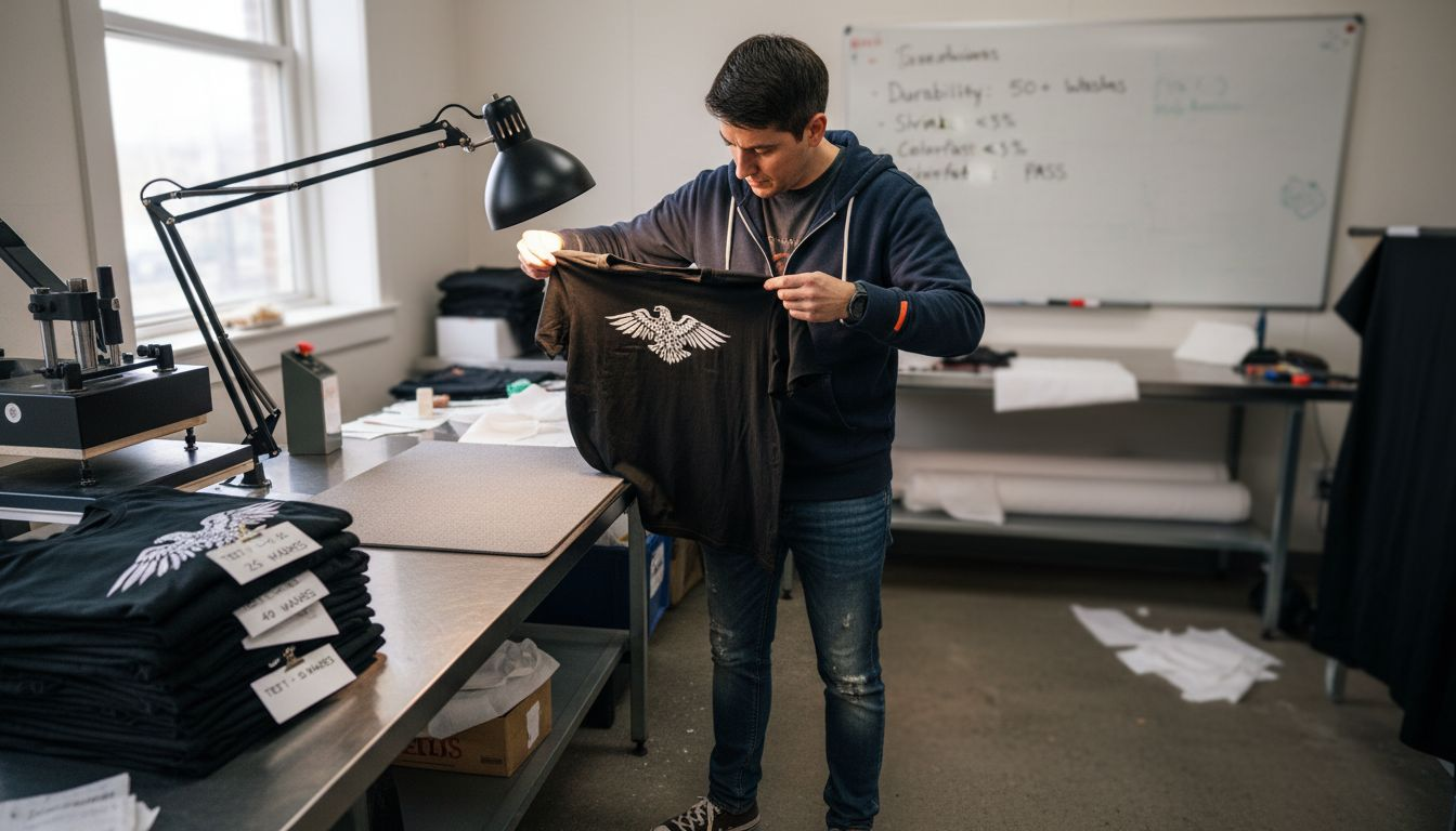 Examining DTF heat transfer durability on t-shirt