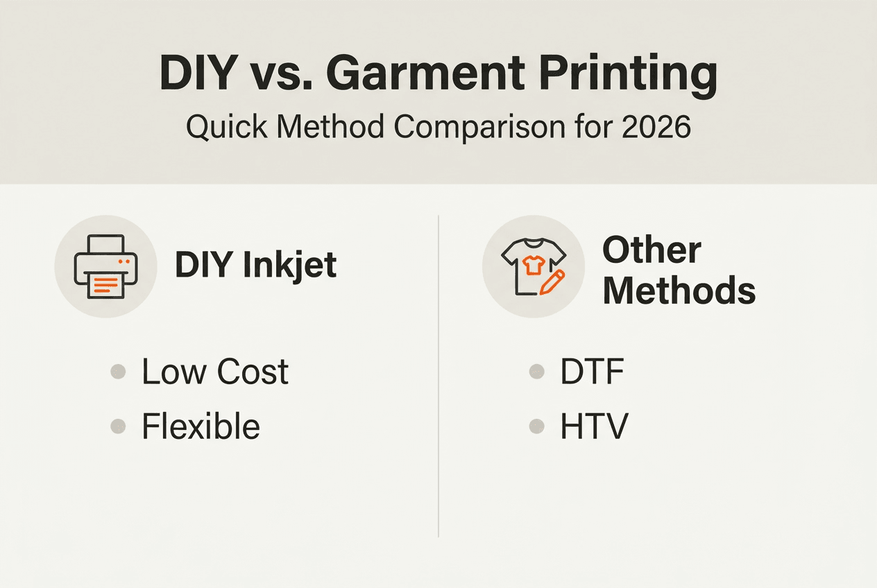 Infographic comparing DIY and other print methods