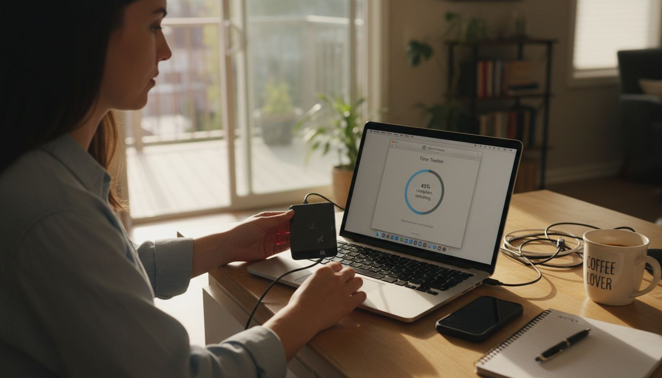 Backing up files to external hard drive