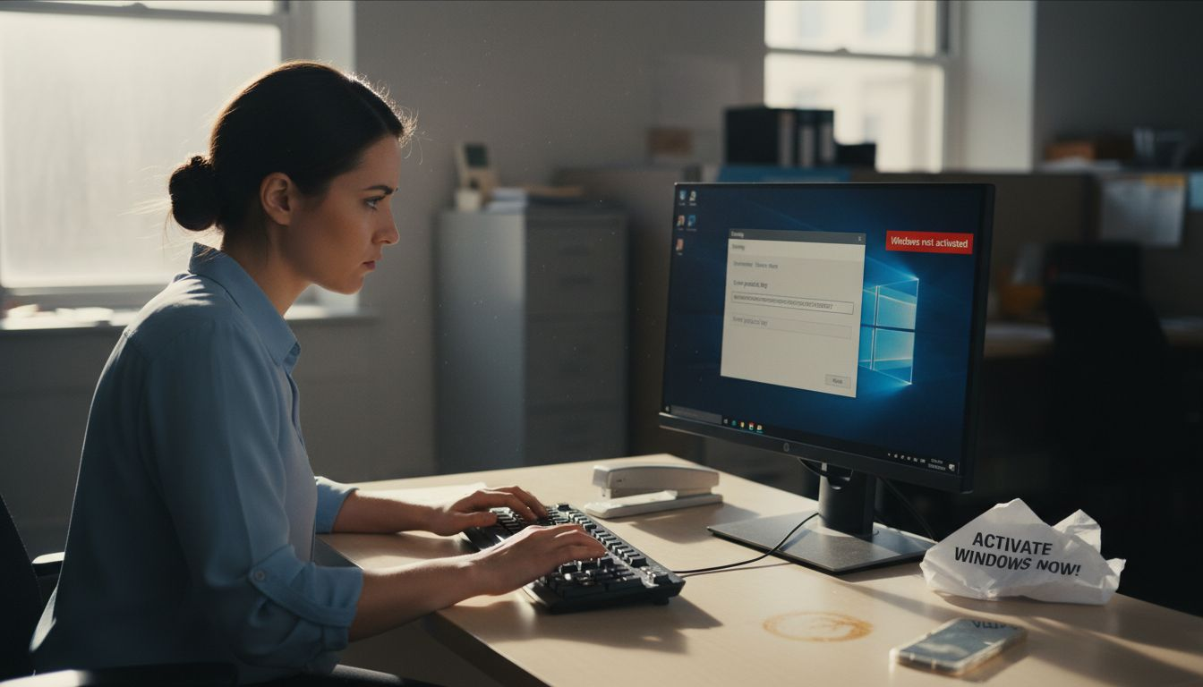 Entering Windows generic activation key