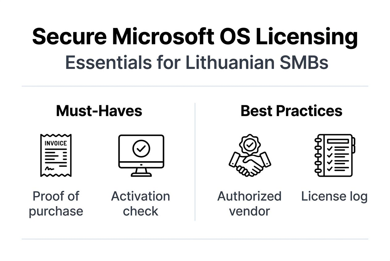 Infographic Microsoft OS licensing essentials and best practices