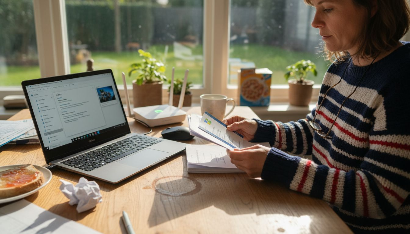 User preparing Windows activation documents