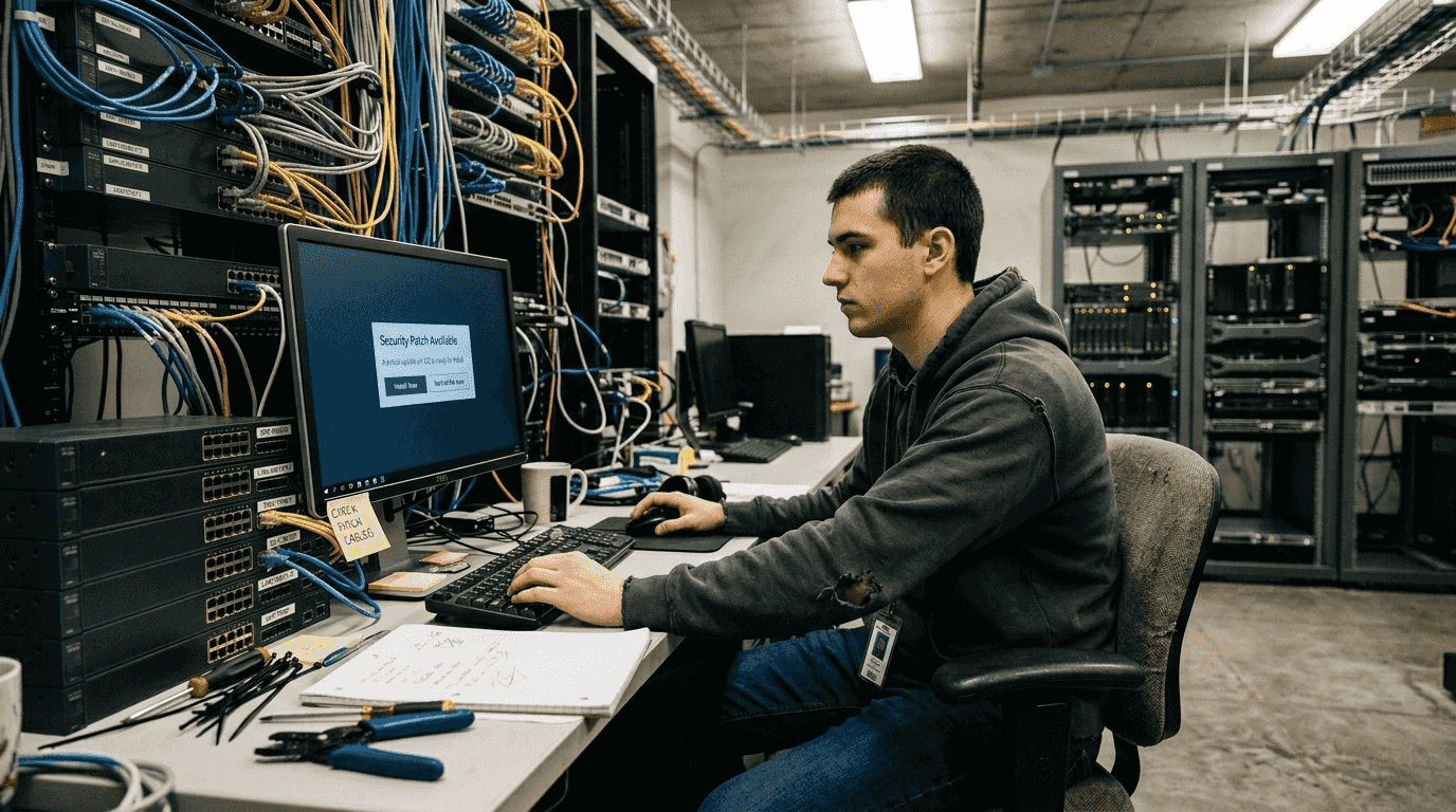 Technician installing official software update