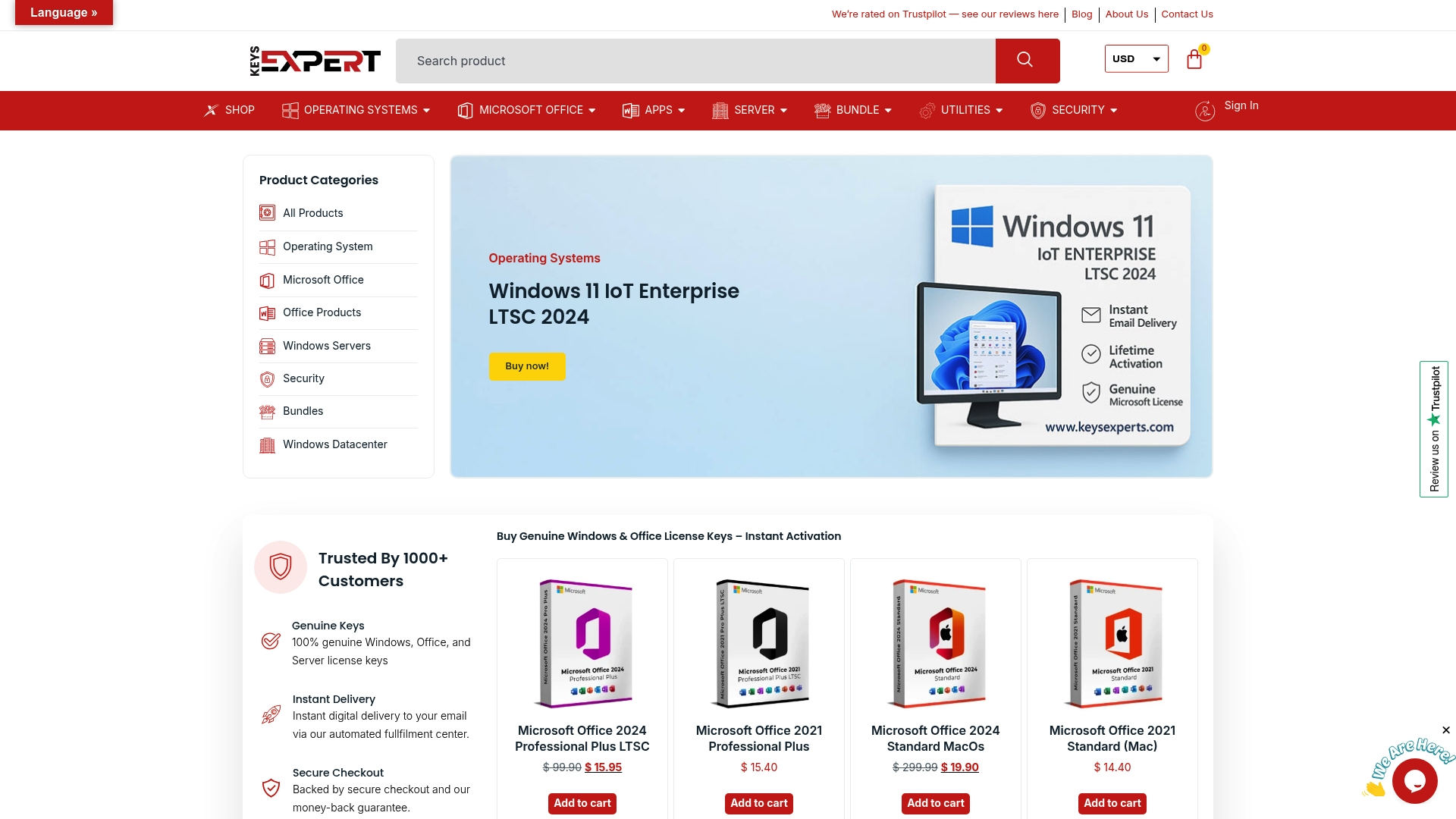 Schermata del prodotto