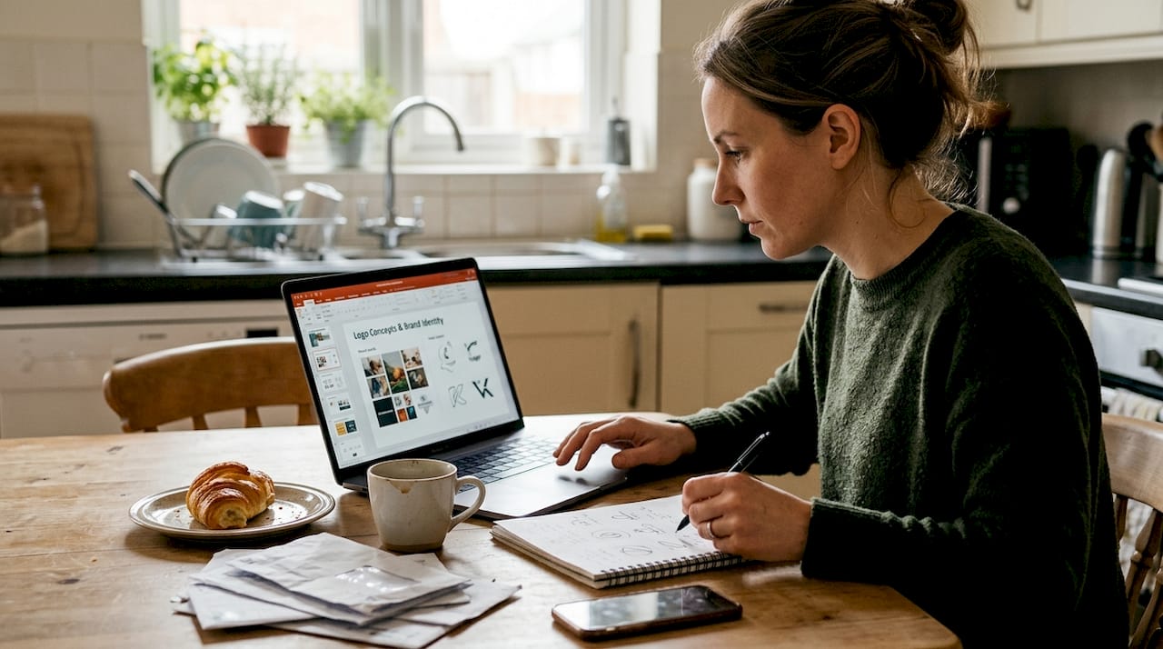 Freelance designer using Microsoft 365 apps