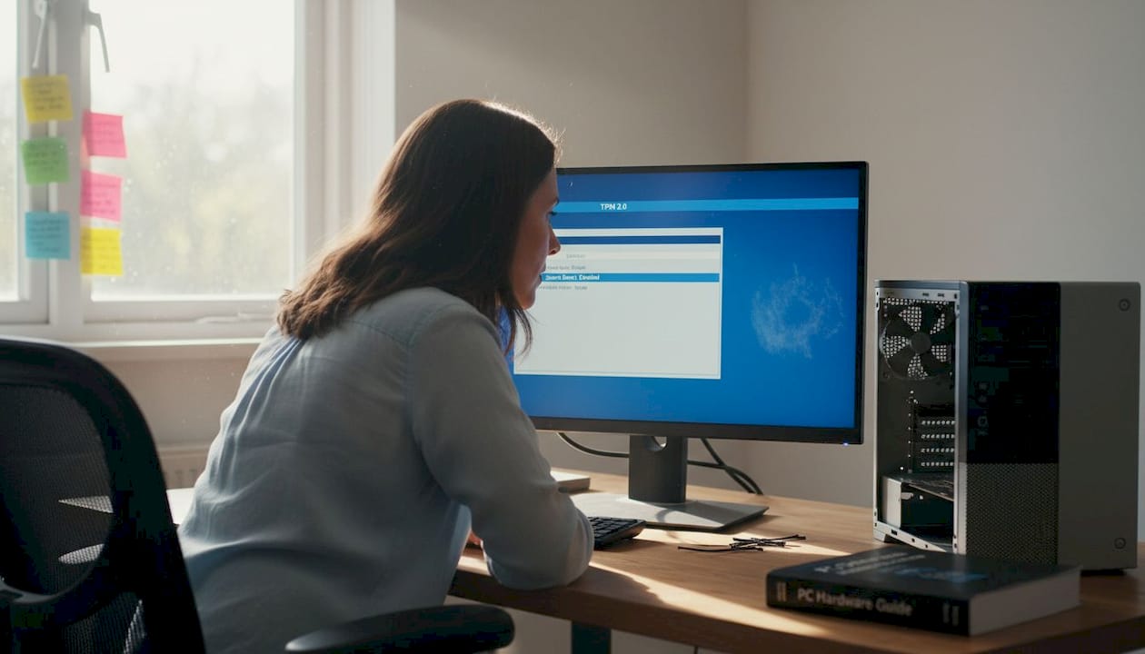 Person verifying TPM and Secure Boot status