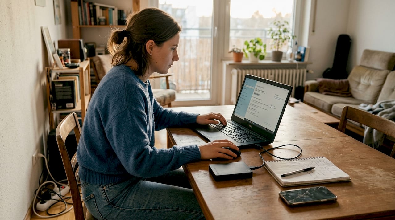 User performing secure Windows upgrade