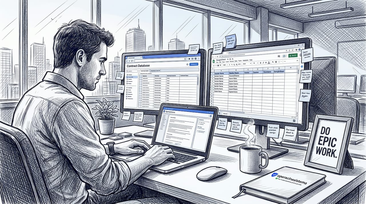 IT manager centralizing contract data
