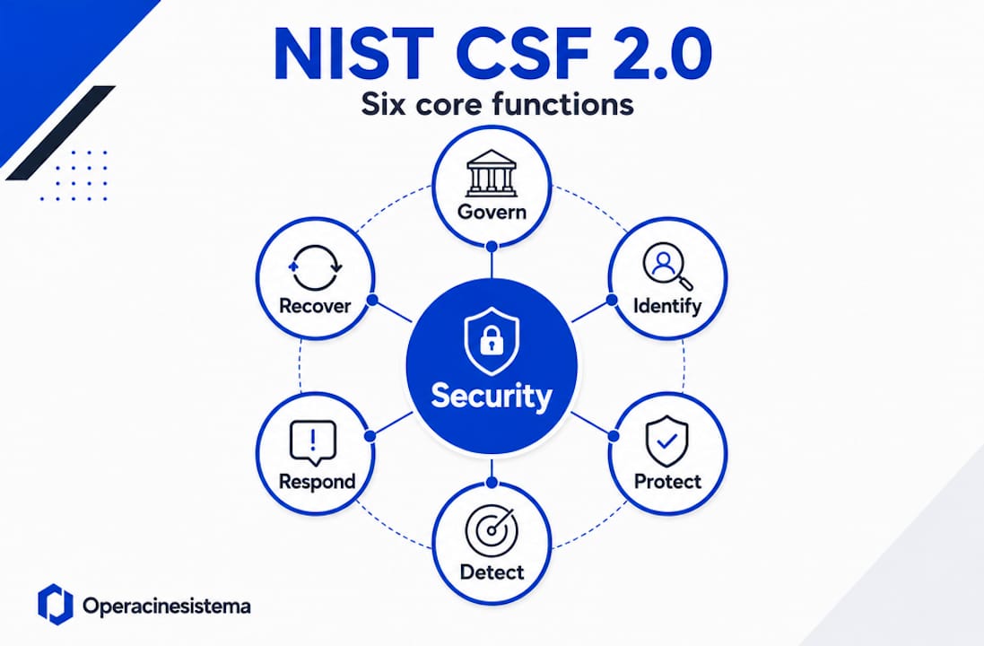 Infographic NIST CSF 2.0 core functions hierarchy