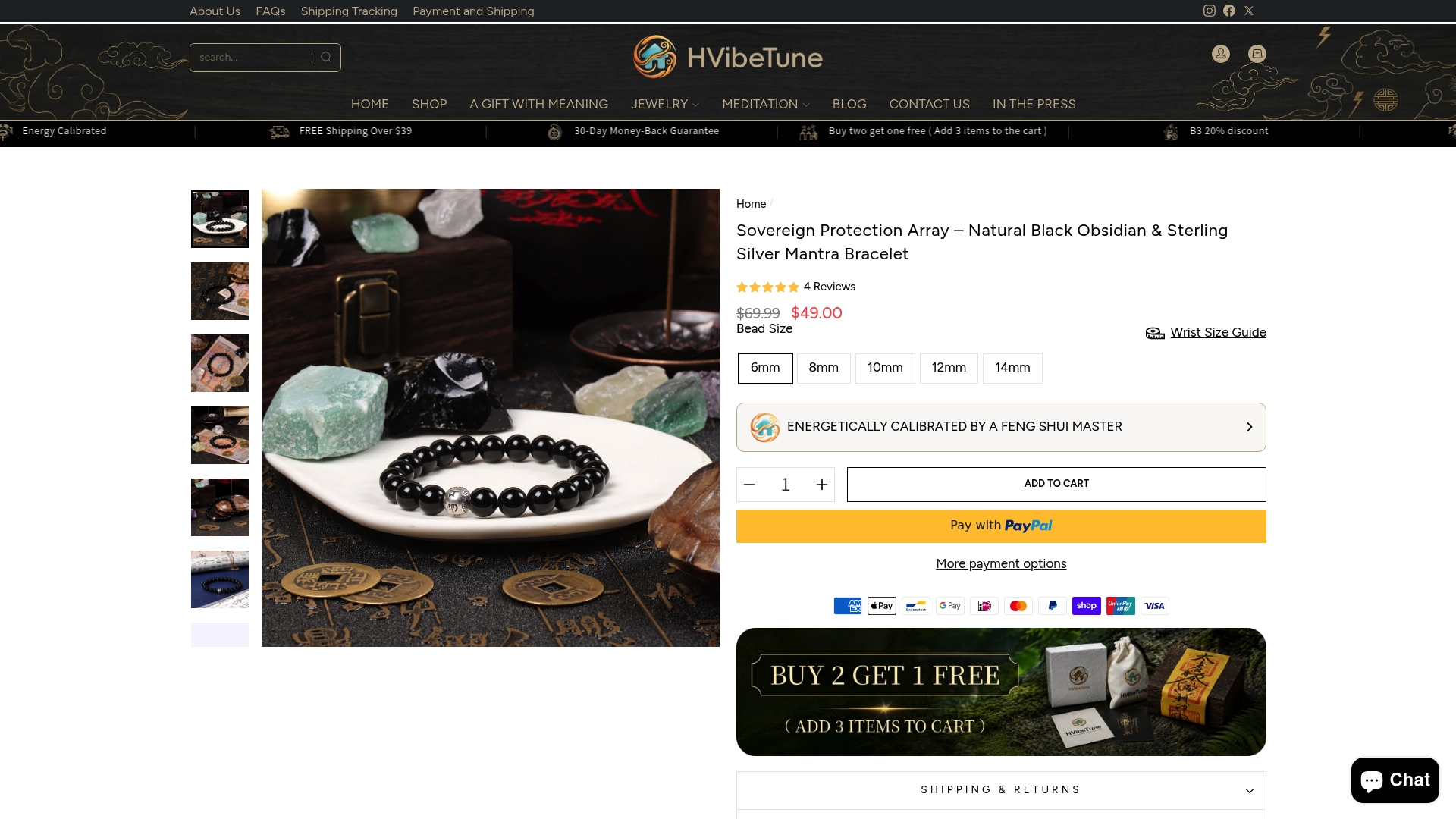 https://hvibetune.com/products/natural-black-obsidian-fine-silver-mantra-grounding-bracelet