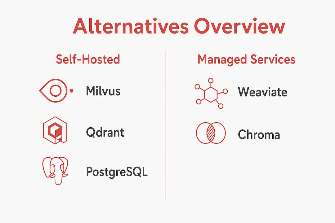 Infographic comparing self-hosted vs managed vector databases