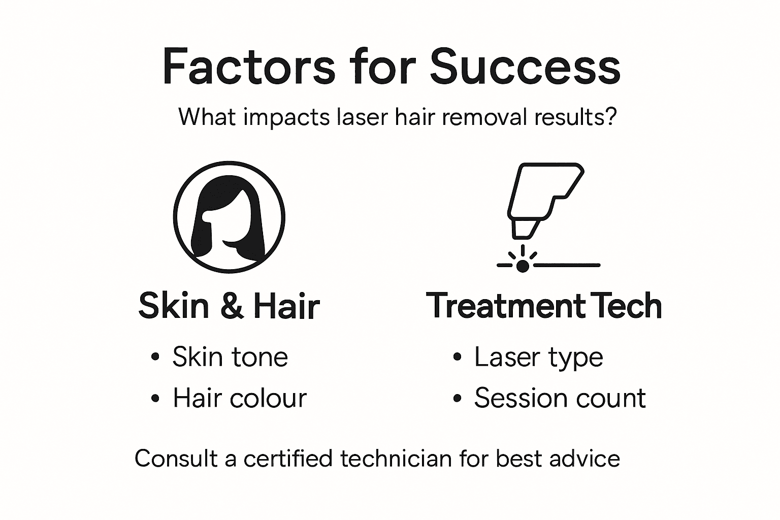 Infographic: factors affecting laser hair removal