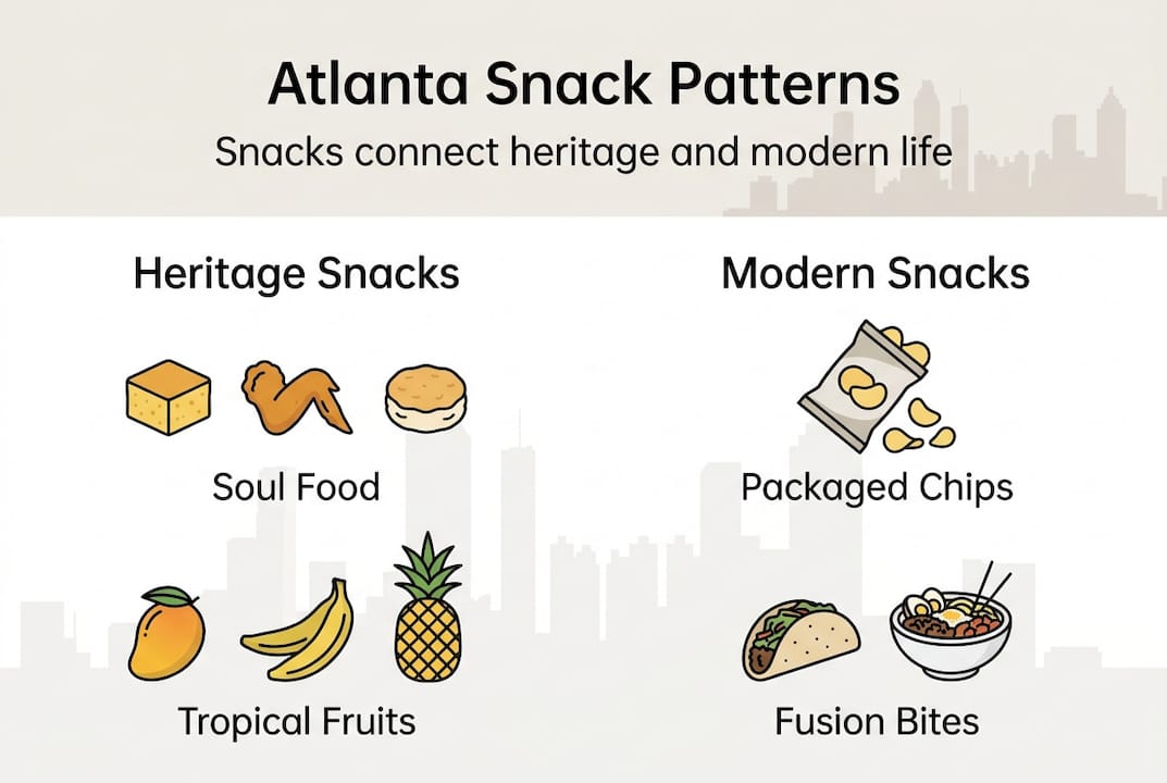 Infographic on Atlanta snack culture diversity