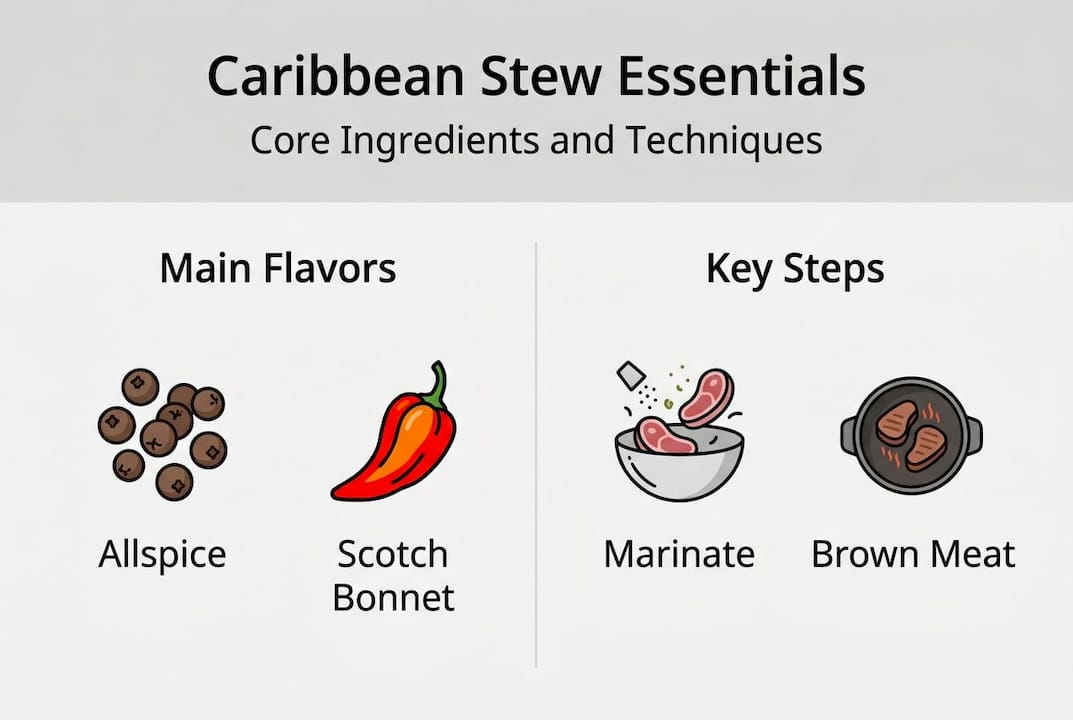 Infographic shows stew essentials and steps