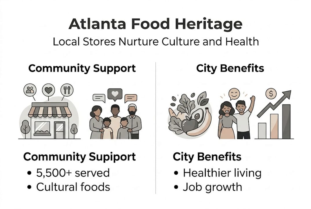 Infographic on Atlanta stores supporting food heritage