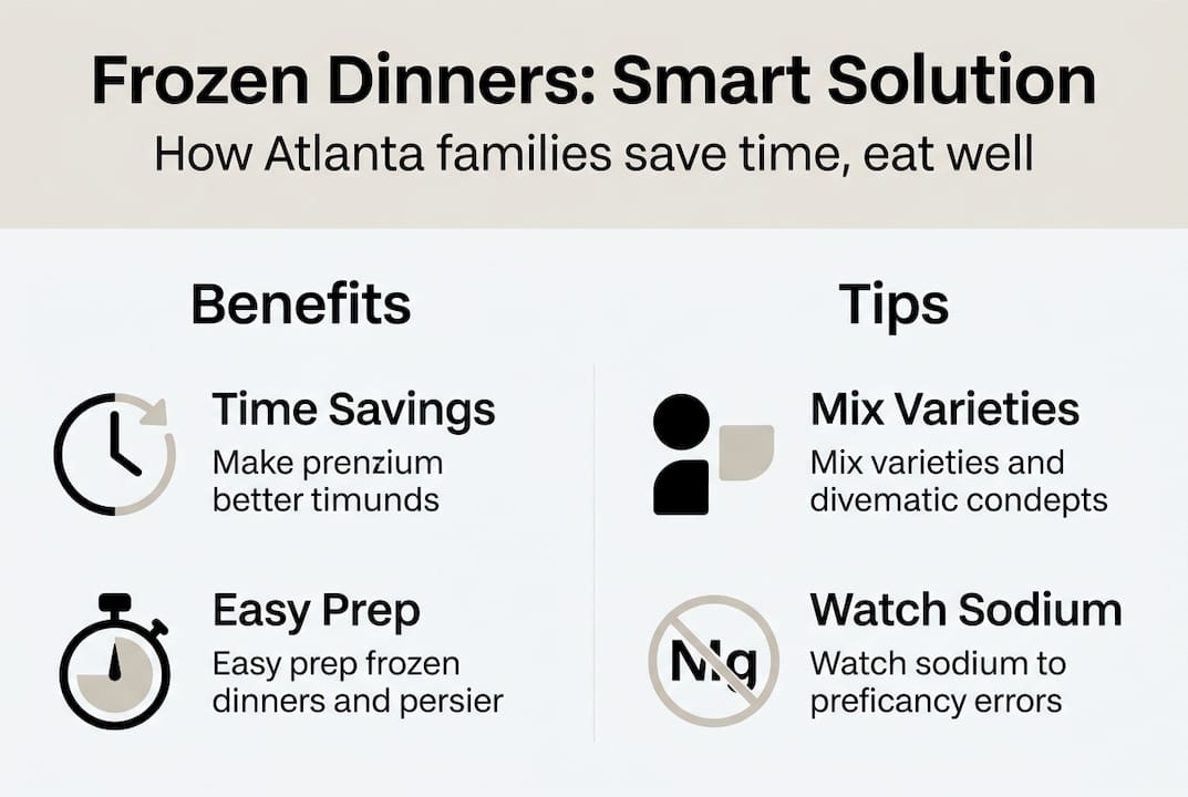 Infographic on frozen dinners benefits and tips