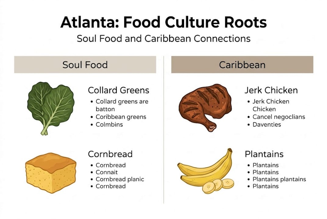 Infographic showing Atlanta food culture roots