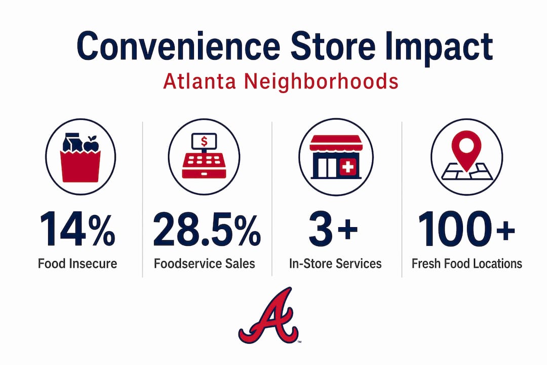 Infographic showing Atlanta store food access statistics