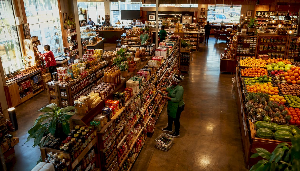 Grocery store international foods integrated in aisles