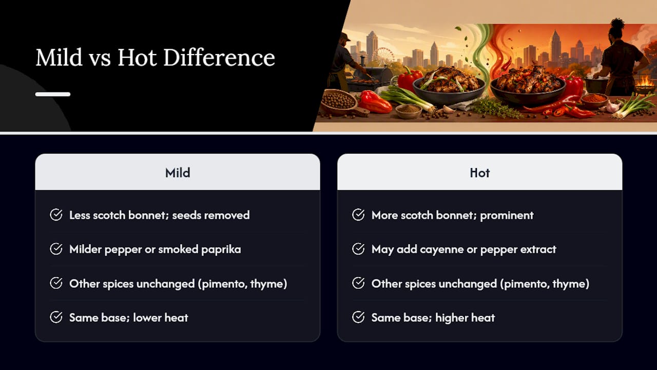 Store-Bought Mild Jerk vs. Hot Jerk: What Actually Changes — overview diagram