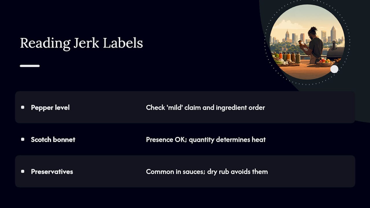 Reading a Jerk Label Like Someone Who Cooks With It Often — overview diagram