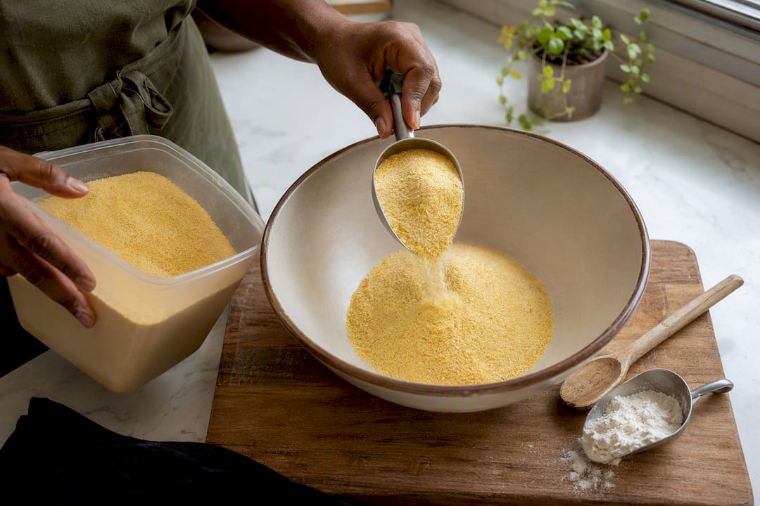 Fine yellow cornmeal for festival dough