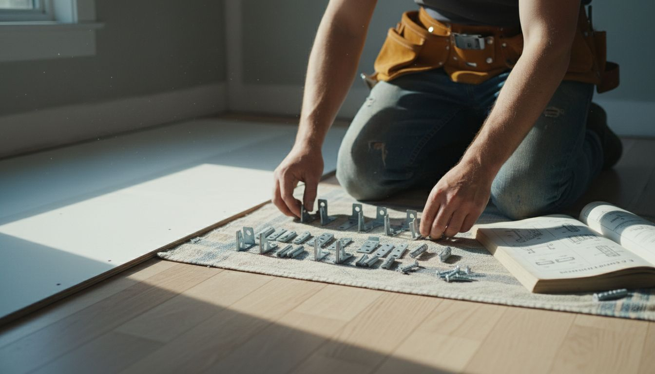 Preparing mounting hardware for sword display