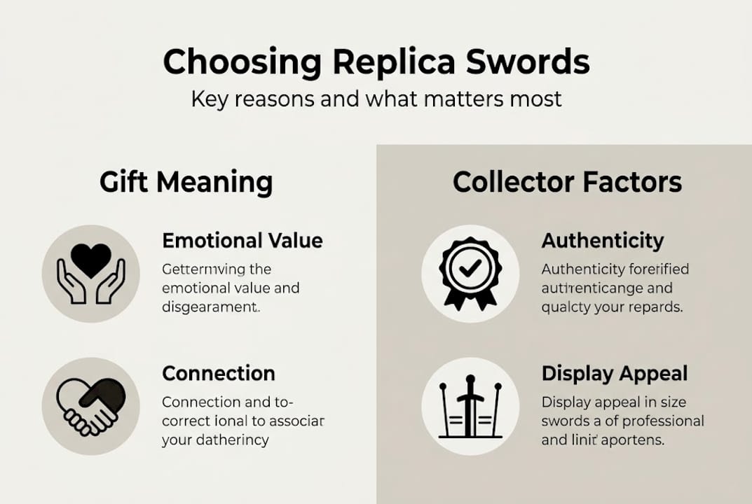 Infographic about choosing valuable replica swords