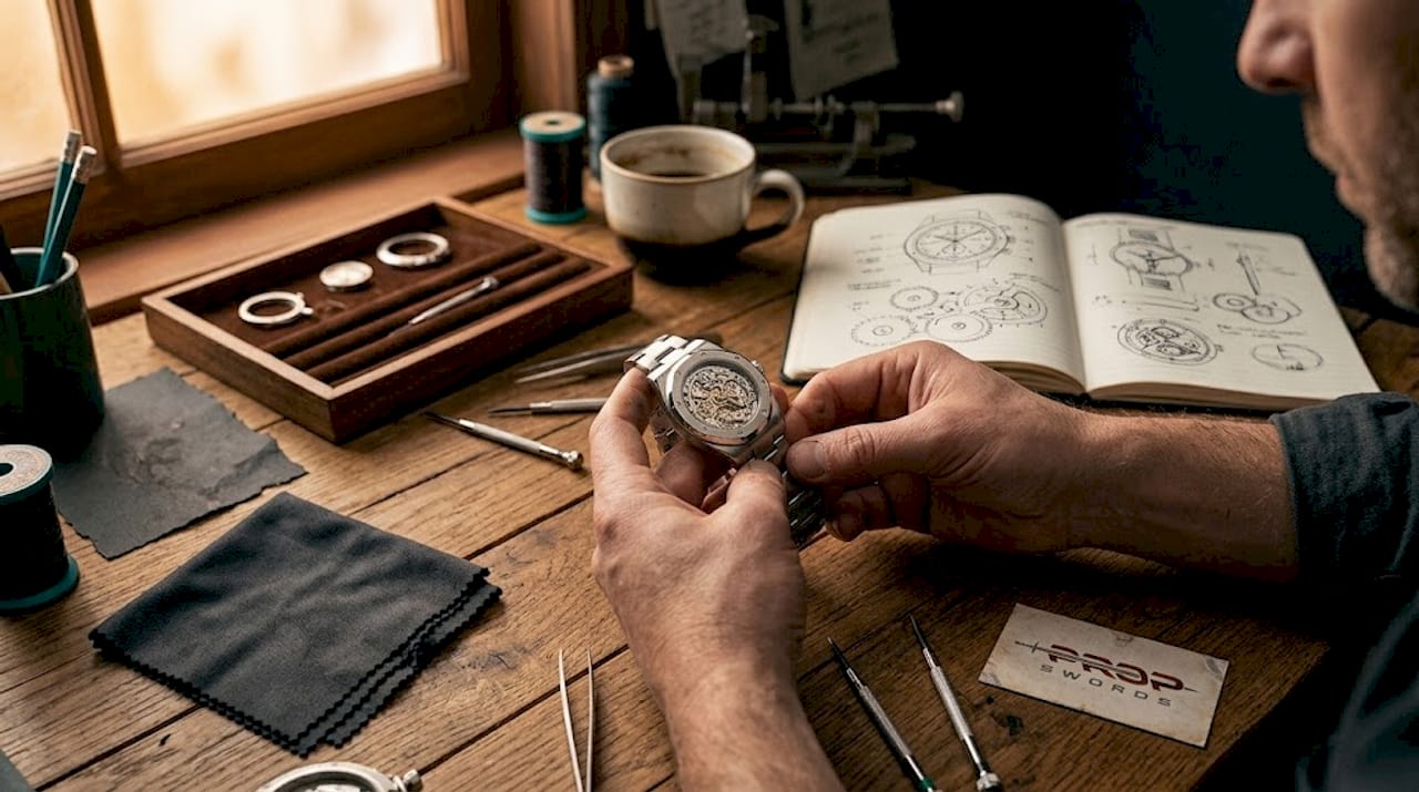Hands adjusting mechanical replica watch