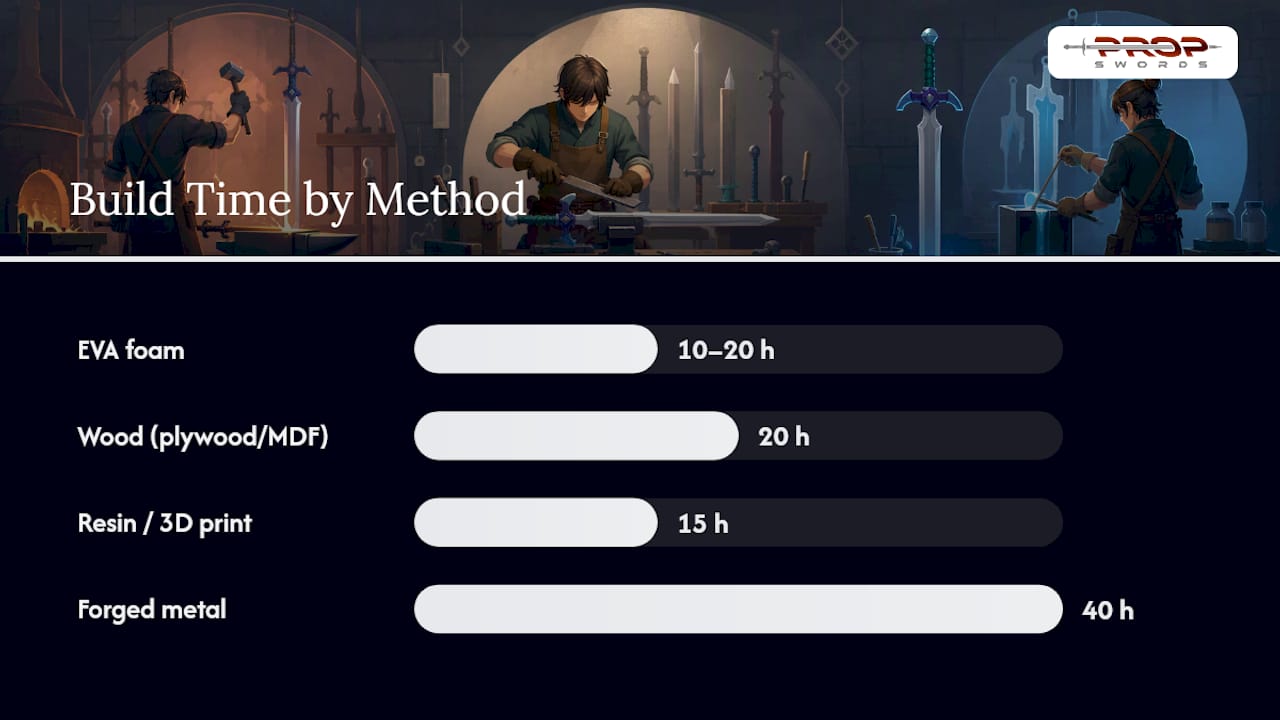 Comparison infographic of Master Sword build methods