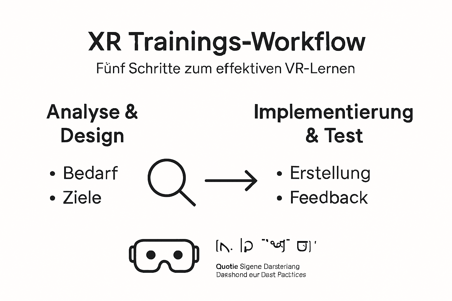 Übersichtsgrafik: Die wichtigsten Schritte im Ablauf eines VR-Trainings