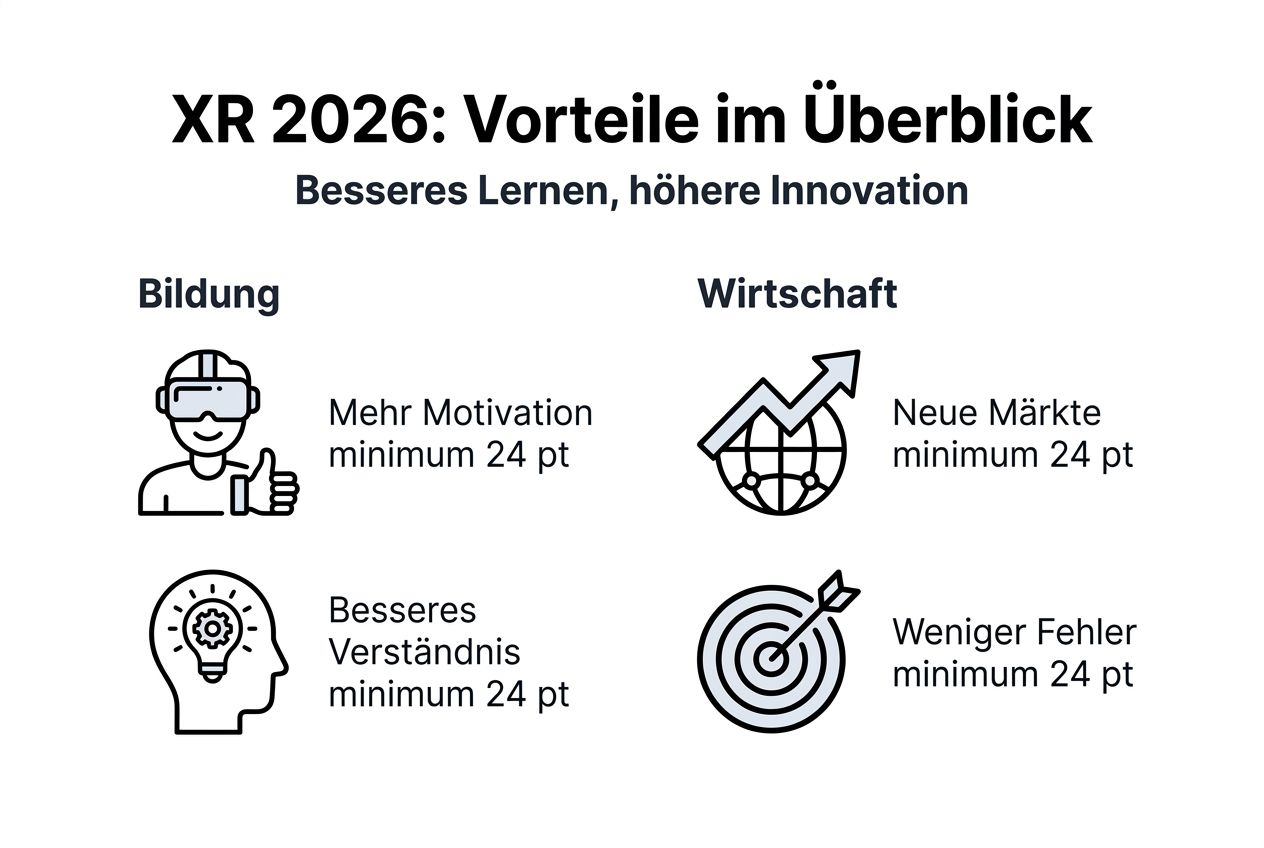 Infografik: So profitieren Bildung und Wirtschaft von XR-Technologien