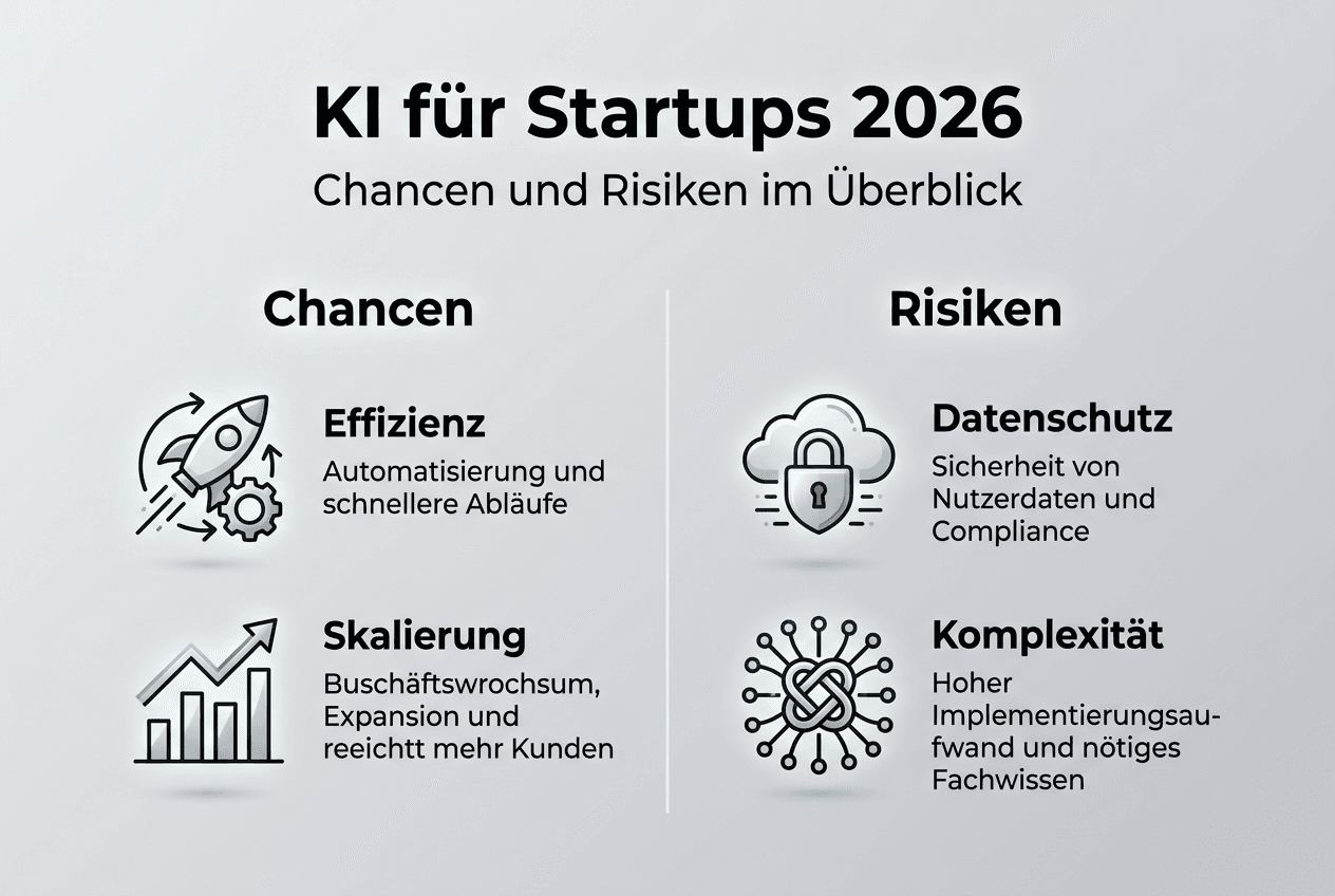 Grafik: Potenziale und Herausforderungen von Künstlicher Intelligenz im Überblick