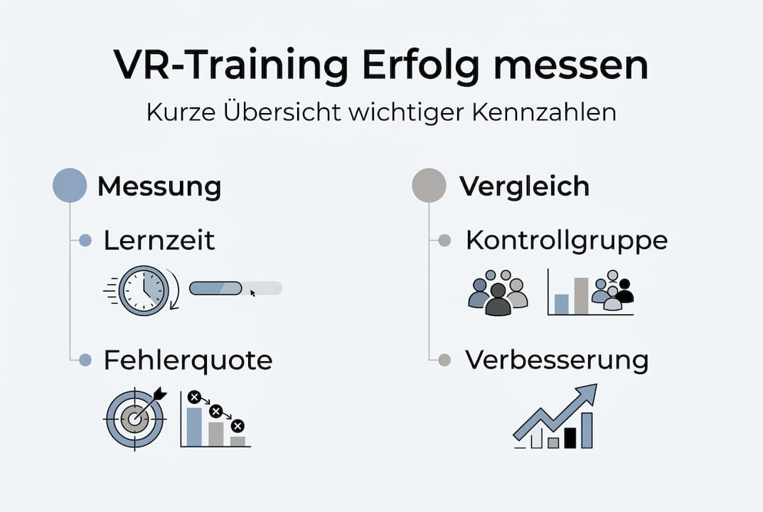 Infografik: Überblick zur Erfolgskontrolle von VR-Trainings