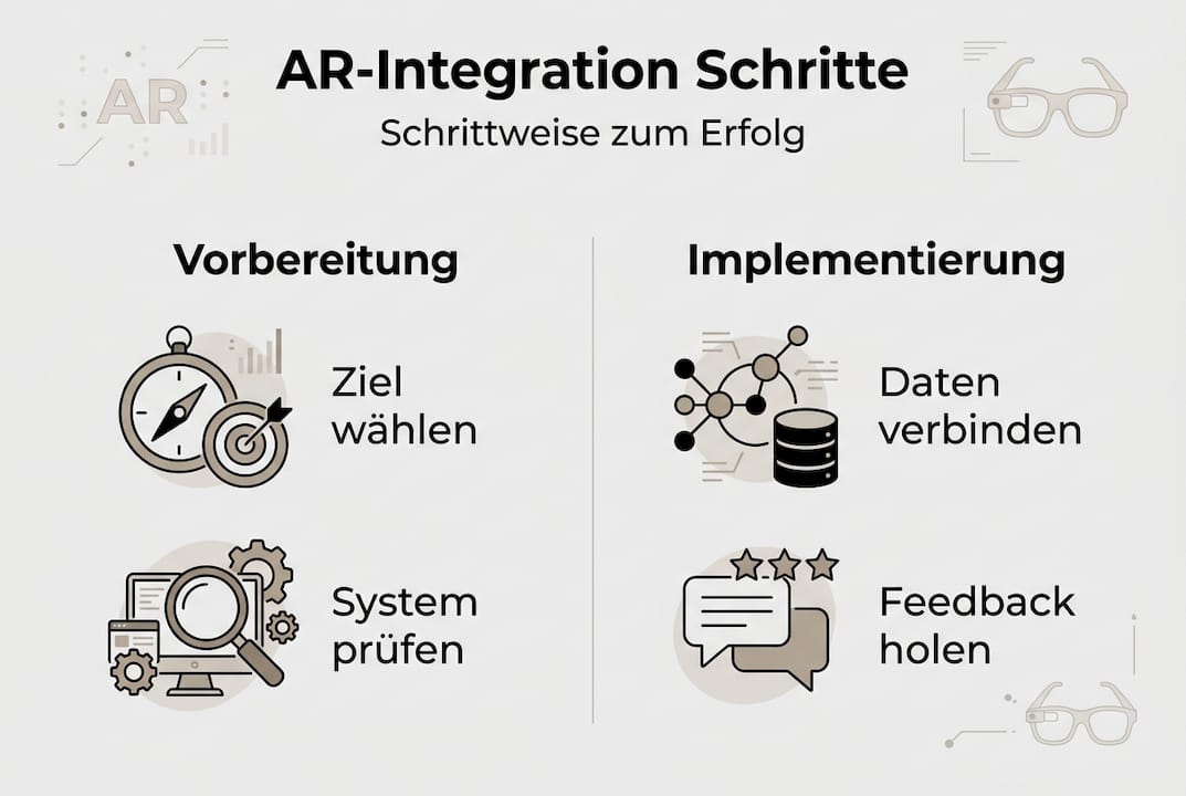 Infografik: Die wichtigsten Schritte bei der Integration von AR