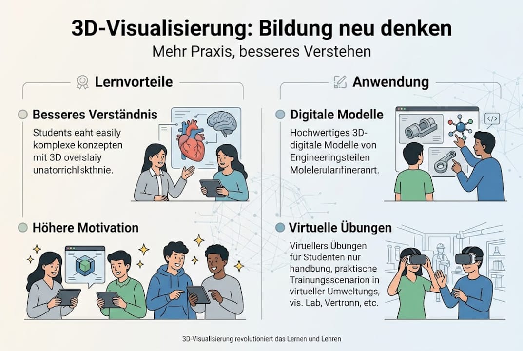 Infografik: Die wichtigsten Vorteile von 3D-Visualisierungen auf einen Blick