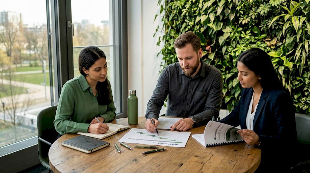 Planungstreffen für das Pilotprojekt im kleinen Team