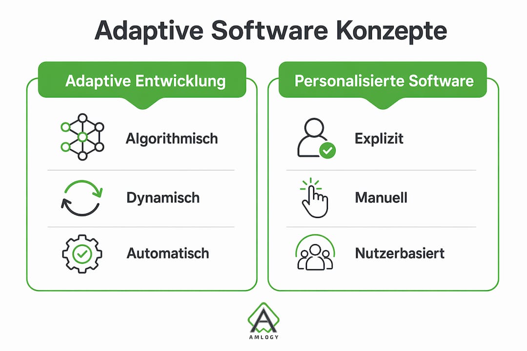 Infografik: Adaptive vs. personalisierte Software im Vergleich